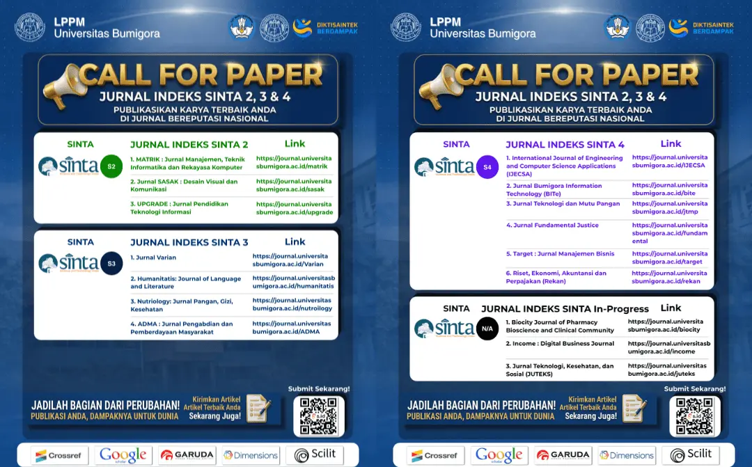 Tingkatkan Diseminasi Riset, LPPM Universitas Bumigora Buka Call for Paper untuk Belasan Jurnal Bereputasi
