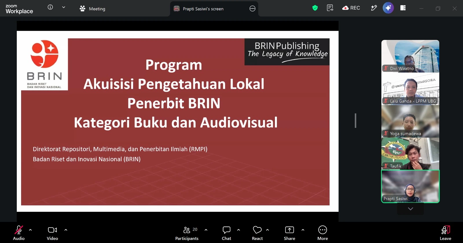 LPPM Universitas Bumigora Inisiasi Penjajakan Kerja Sama Program Akuisisi Pengetahuan Lokal Bersama BRIN